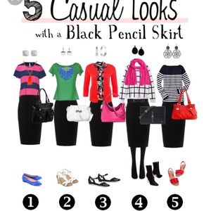 NWT Larry Levine black linen skirt